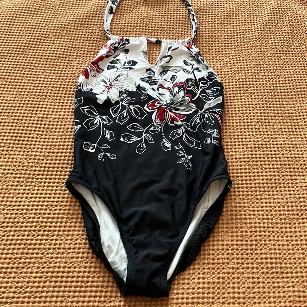 6 Jantzen Floral Print Halter swim suit - Picture 6 of 15